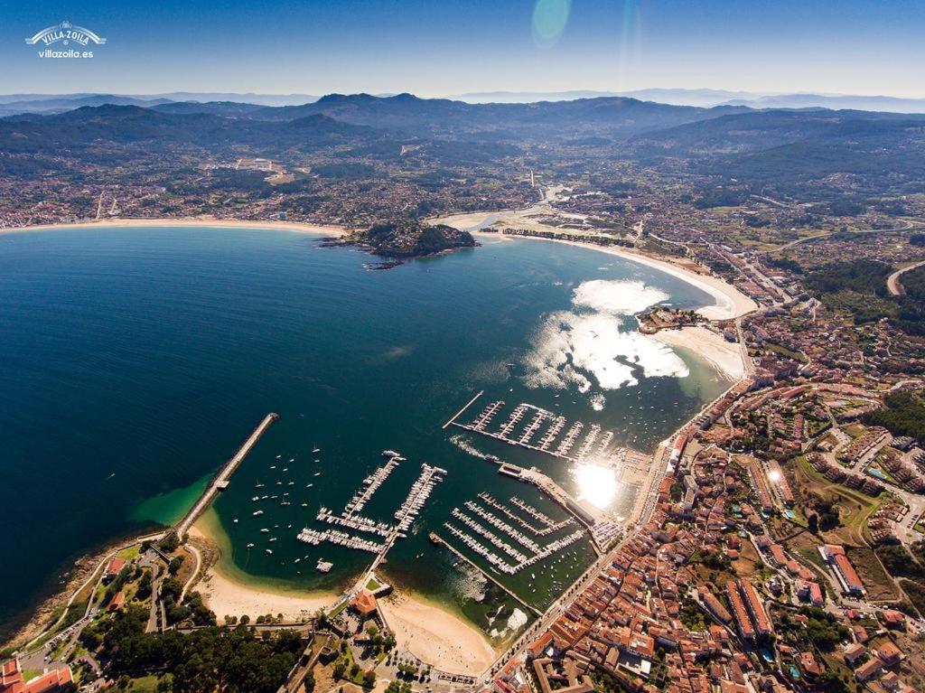 Estudio Impresionantes Vistas Con Terraza Y Piscina Baiona Buitenkant foto