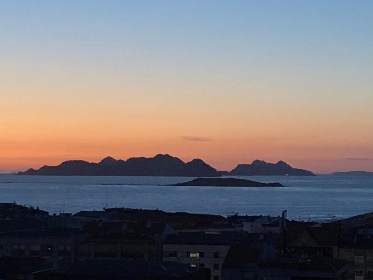Estudio Impresionantes Vistas Con Terraza Y Piscina Baiona Buitenkant foto