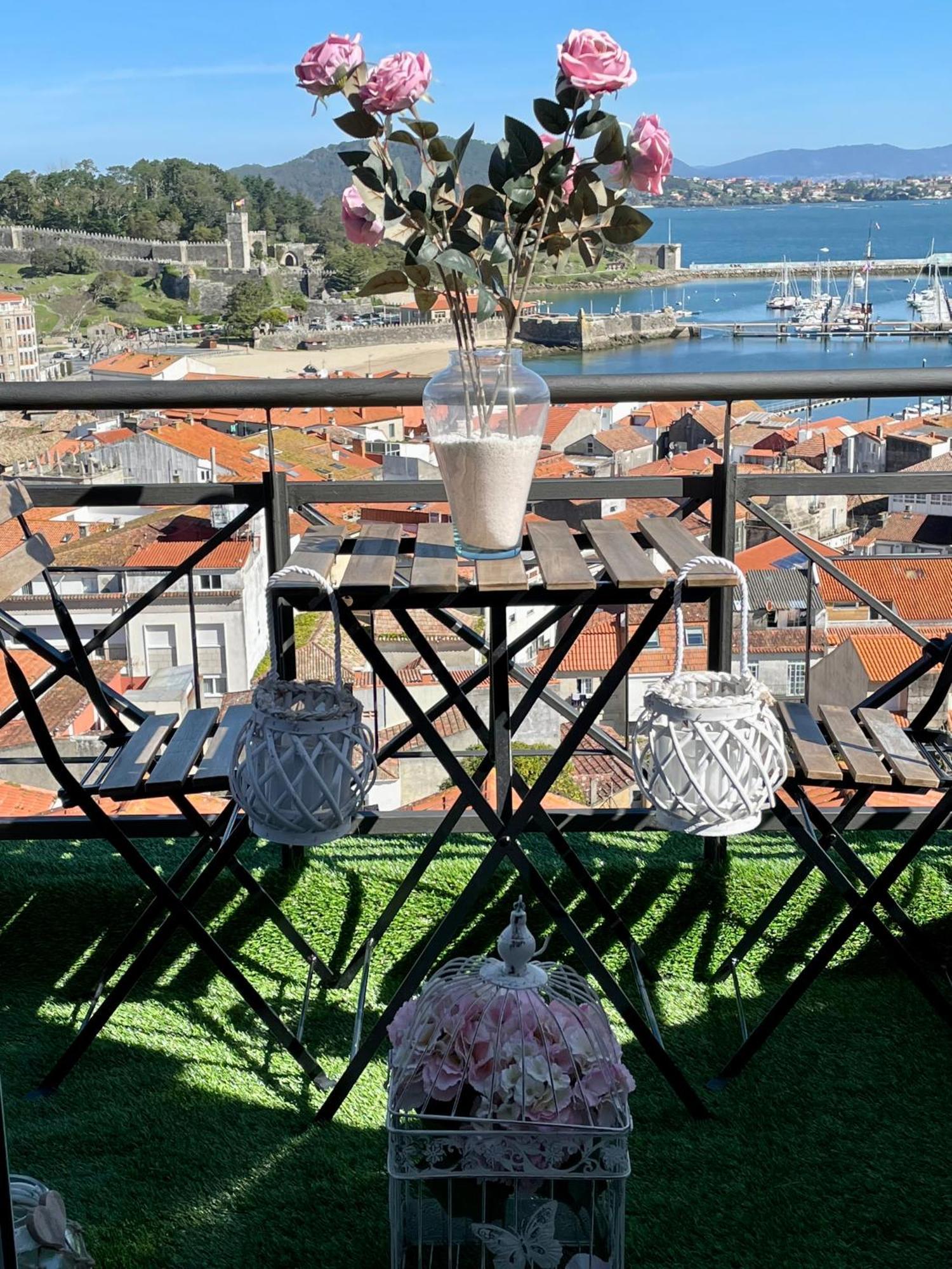 Estudio Impresionantes Vistas Con Terraza Y Piscina Baiona Buitenkant foto