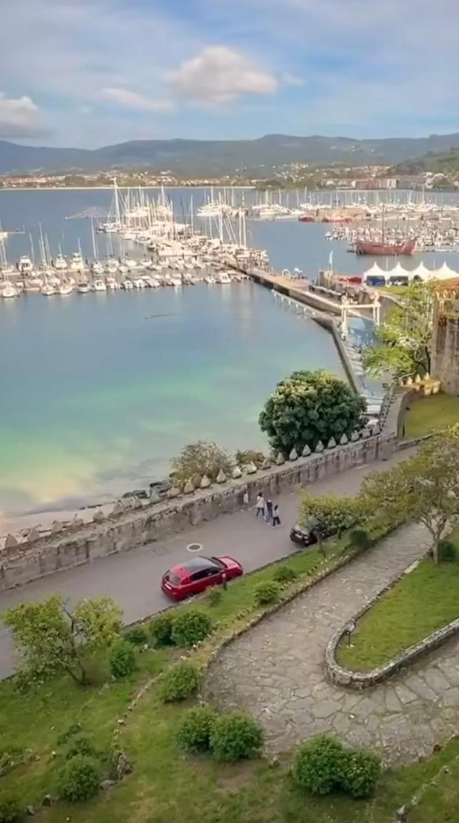 Estudio Impresionantes Vistas Con Terraza Y Piscina Baiona Buitenkant foto